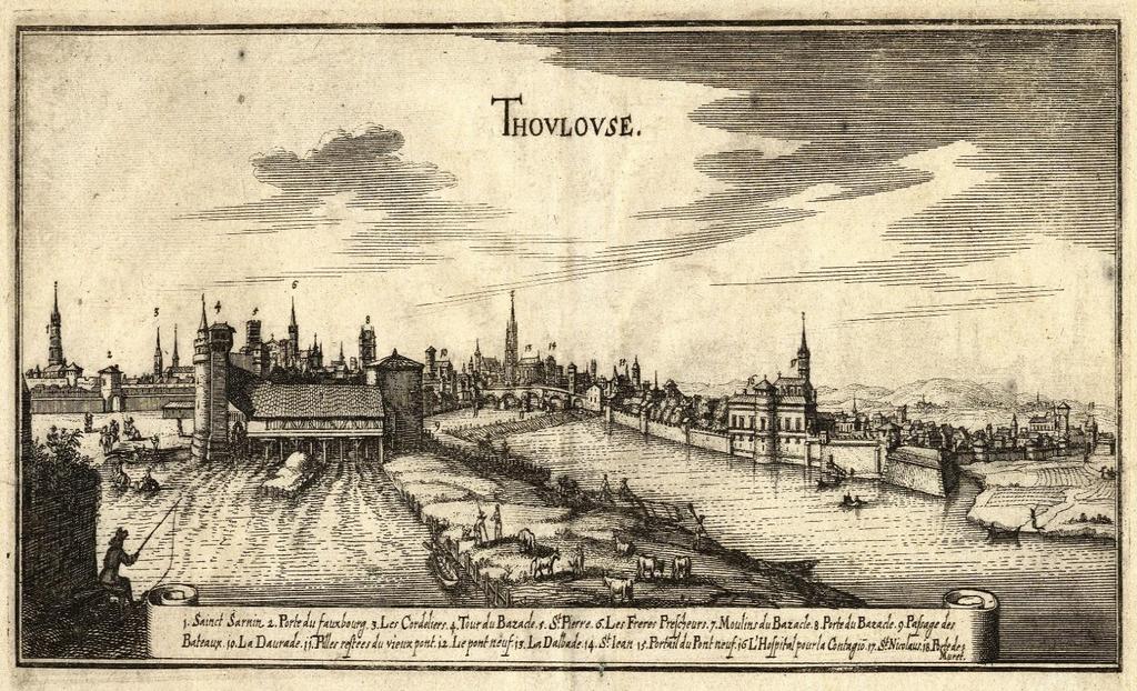 Annexe VIII Merian Casper, «Thoulouse, Sauve. Sommières (1655)», Archives Municipales de Toulouse, 45Fi89, Gravure. Planche extraite de "Topographia Galliae.