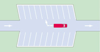 Les conditions précédentes imposent un stationnement en épi avec des surfaces adaptées (voir figure 3.9). Figure 3.7 Parking VL : accès fauteuil roulant.