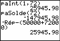 (i, i ) + pasomprinc (i, i) = 324.45 c est-à-dire le montant de la mensualité.
