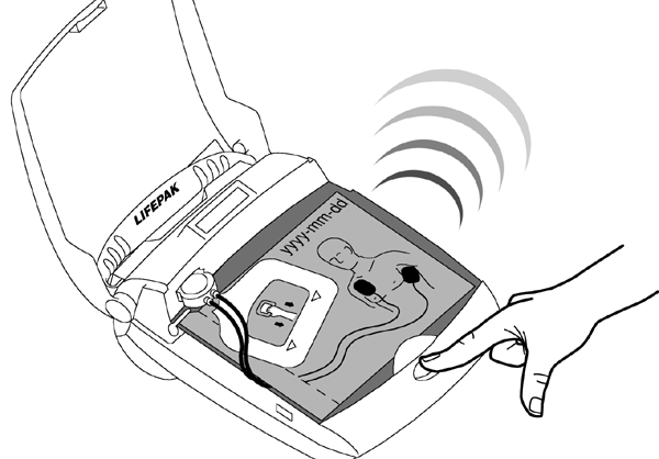 2 Appuyer pendant 2 secondes sur le bouton MARCHE-ARRÊT pour éteindre le défibrillateur et économiser la batterie.