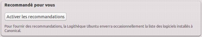 98 Premiers pas avec Ubuntu 14.04 Fig. 5.6 : Vous pouvez activer les recommandations de logiciels en cliquant sur le bouton Activer les recommandations. Fig. 5.7 : La section «D autres personnes ont également installé» montre les applications installées par les utilisateurs ayant déjà celle que vous allez installer.