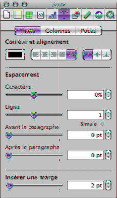 Pour aligner le texte à gauche ou à droite, pour le centrer ou le justifier à l aide de l Inspecteur du texte : 1 Sélectionnez le texte à modifier.