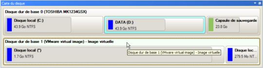 Repartitionnement d'un disque virtuel 154 Supposons que vous avez plusieurs partitions sur un disque virtuel.