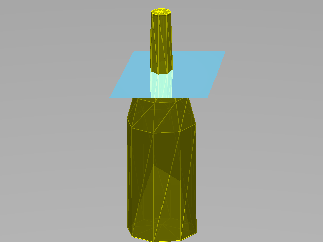 4.4. Approximate Convex Decomposition (a) Bottle model polyhedron (b) Convex hull forming