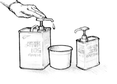 Dosage Versez les proportions exactes de résine et de durcisseur dans un récipient propre en plastique, en métal ou en papier non paraffiné (Figure 2).