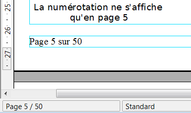 8.2.3. Page 1 vide, la numérotation débute à 2 en page 2 : Par la même méthode d'insertion de champs variables en mettant +1 dans le cadre de Correction: 8.2.4.