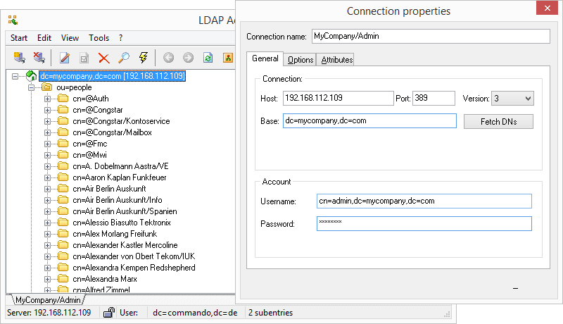 Interface LDAP Pour configurer l interrogation LDAP, vous avez besoin que l administrateur du serveur LDAP vous dise dans quelle partie de l arborescence les informations d adresses souhaitées sont