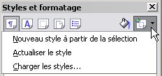 2.8. La boite de dialogue Styles et Formatage 2.8.1.