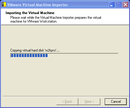 Guide de l'utilisateur de VMware Workstation 5 Make a complete copy of the source virtual machine Cette option permet de créer une machine virtuelle VMware totalement indépendante de la machine