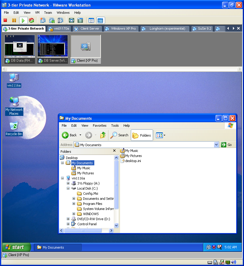 CHAPITRE 11 Configuration de groupes Utilisation de la vue de console du groupe La vue de console du groupe affiche chaque machine virtuelle du groupe.
