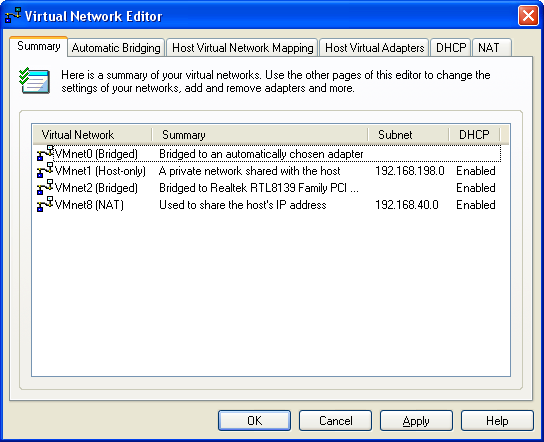 Guide de l'utilisateur de VMware Workstation 5 Configuration des options de mise en réseau pontée sur un hôte Windows Remarque : L'éditeur Virtual Network n'est pas disponible sur un hôte Linux.