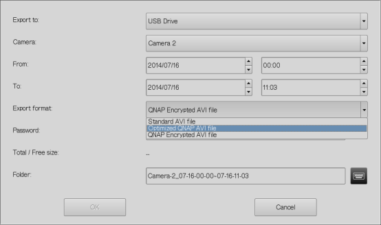 standard. Il faut plus de temps pour exporter, mais aucun codec supplémentaire n'est nécessaire. Fichier AVI QNAP optimisé : Convertir des fichiers en utilisant un codec QNAP amélioré.