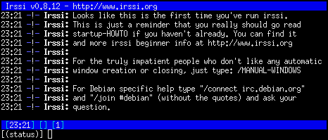 Chapitre 48 L IRC en console 48.1 Installer un client IRC Je vous propose d installer le client IRC irssi : # aptitude install irssi-text 48.