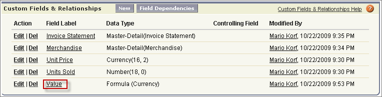 Manuel d'utilisation Force.com Didacticiel n 3 : Utilisation de formules et de règles de validation 22 1.
