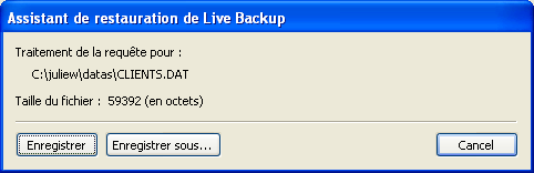 III. Restaurer une ancienne version de fichier Pour restaurer une ancienne version de fichier : 1. Choisissez le fichier à restaurer 2.