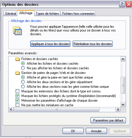 Affichage des extensions de fichiers dans l'explorateur L'Explorateur Windows étant ouvert, sélectionner la commande : Outils Option des dossiers Cliquer sur l onglet Affichage