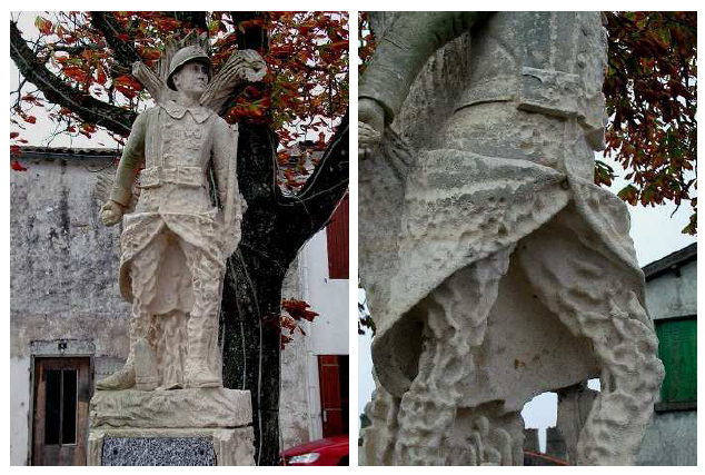4.1 Introduction 111 Figure 4.1: Une statue d un soldat à La Rochelle (France). Les jambes de la statue ont sou ert de l érosion provoquée par des sels.
