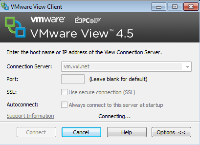 VMware View Client VMware View 4.5 avec PCoIP offre une expérience de bureau de haute performance, même par rapport aux connexions à forte latence et faible bande passante.