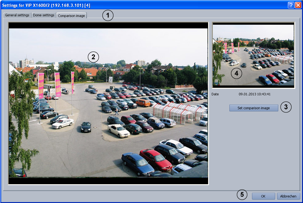 Bosch Recording Station Configuration standard fr 33 4.2.5 Définir l'image comparative Menu Caméras IP et encodeur > zone Caméras IP MPEG4/H.