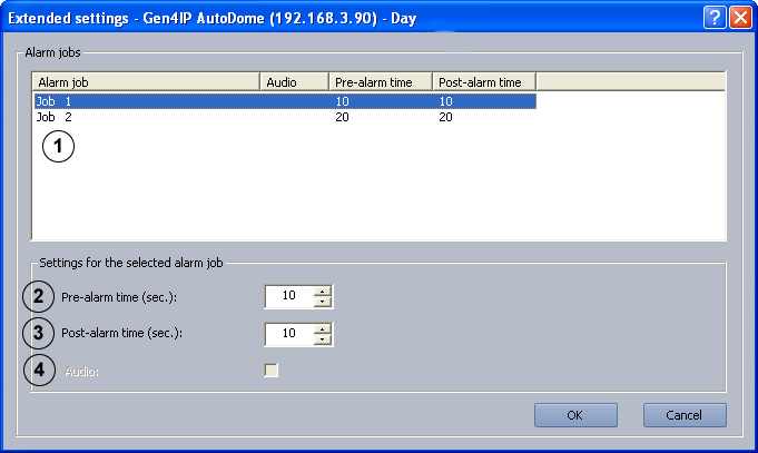 Bosch Recording Station Configuration standard fr 41 10 Copier des paramètres vers d'autres calendriers.