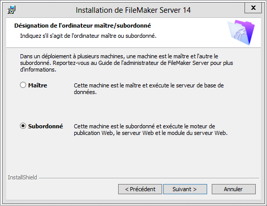 Chapitre 3 Déploiement de FileMaker Server sur plusieurs ordinateurs 32 6. Lisez et acceptez l accord de licence d utilisateur final.