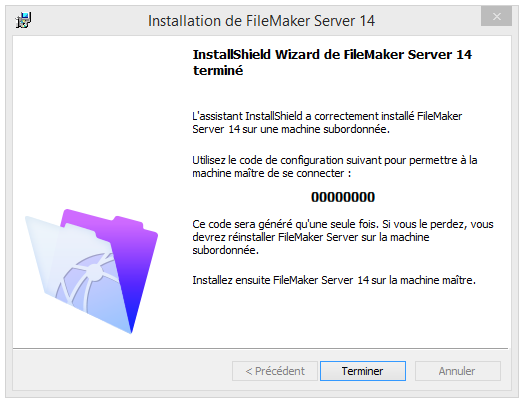 Chapitre 3 Déploiement de FileMaker Server sur plusieurs ordinateurs 33 11. Cliquez sur Installer.