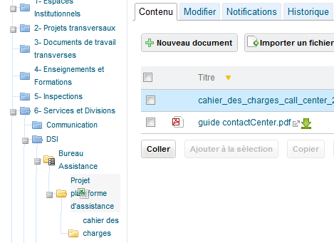 Copier / déplacer des documents 2/2 Glisser-déposer Vous pouvez également utiliser la souris pour déplacer un document ou un dossier.