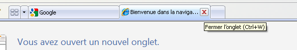 3- LES ONGLETS Les versions plus récentes d Internet Explorer nous offrent un outil intéressant : les onglets.