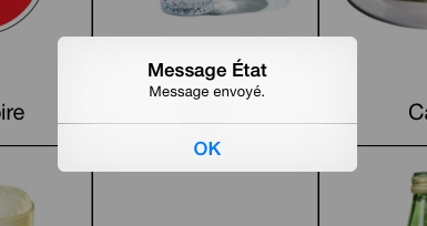 27 3. Email : Une première fenêtre s ouvre avec le message de la barre de phrase. Vous devez alors appuyer sur le bouton «+» pour encoder ou choisir un contact.