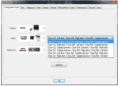 BASIC (QUICK) CONFIGURATIONS EXTERNAL MIXER Avec la version de Mac, les mêmes options qu'auparavant; les Contributions montrées à Personne, les Productions montrées au Mixeur Externe, et la Carte son