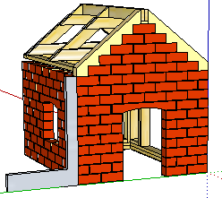 Contrôler les verticalités extérieures des murs avec l'équerre ainsi que les zones de liaisons avec l'ossature bois?