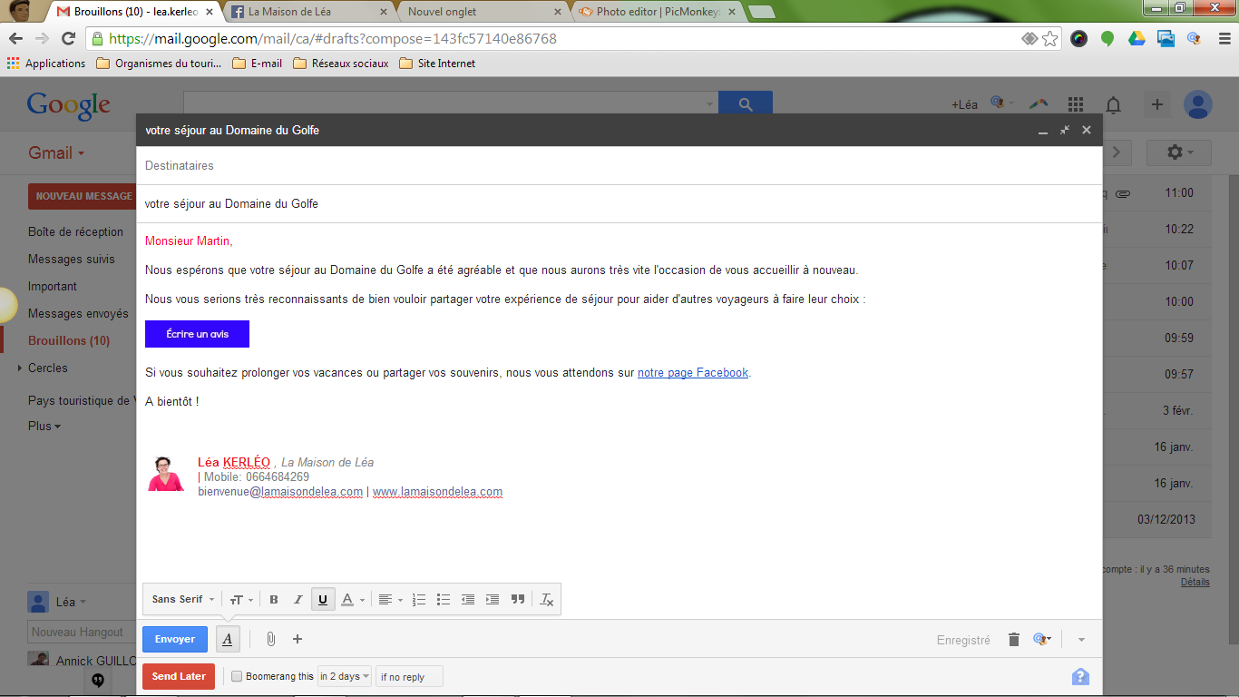Exemple d email
