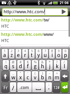 122 Manuel de l utilisateur de votre HTC Wildfire Navigateur Web Utiliser le navigateur Web de votre téléphone Ouvrez le navigateur Web pour commencer à surfer sur le Web.