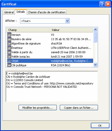 Annexe A Windows possèdent plusieurs magasins de certificats par défaut qui ont un rôle bien défini.