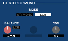 TO STEREO/MONO Vous pouvez spécifier ici les modalités d'envoi du signal depuis le canal d'entrée vers les bus STEREO / MONO.