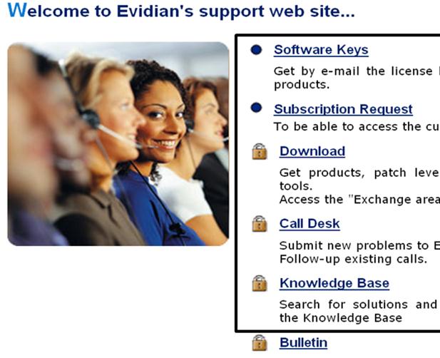 8. Accès au support Evidian 8.1 Page d accueil du site support page 99 8.2 Clés de licence permanentes page 99 8.3 Créer un compte page 100 8.4 Accéder à votre compte page 100 8.