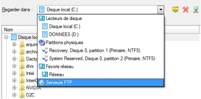 Cliquez sur le bouton Créer un site FTP pour définir les paramètres du serveur FTP. Utiliser une connexion SFTP.