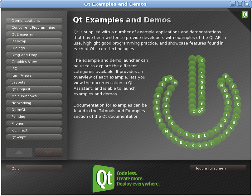 3.1 Les programmes installés par Qt En plus de tous les fichiers nécessaires au développement de GUI, Qt installe 4 programmes qui pourront vous être utiles par la suite.