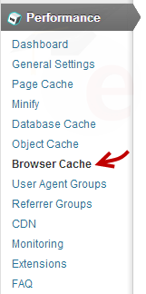 Puis ensuite dans "Browser Cache".