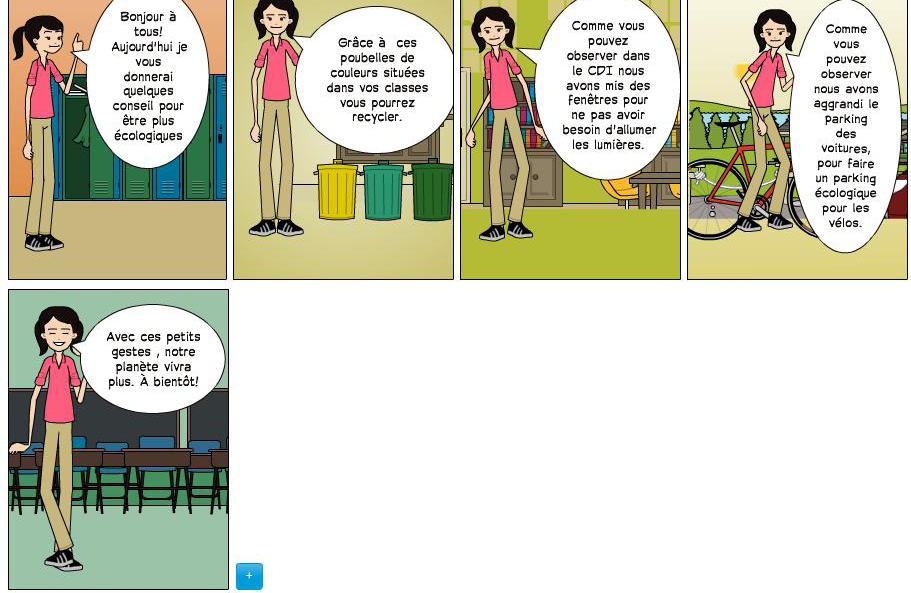 TROIS SIMPLES GESTES La bande dessinée est présentée par Ana, qui va nous donner trois simples gestes bons pour l environnement à l école.