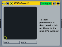 Mode d emploi élémentaire de POD Farm 2 POD Farm 2 et POD Farm Elements Cliquez sur la flèche à gauche de la piste de Cubase pour afficher l automation Cliquez sur le sélecteur de paramètre d