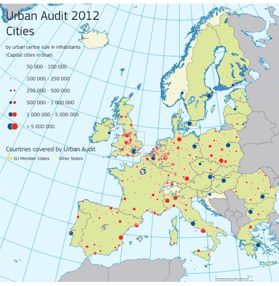 (Eurostat/OCDE) Source: Eurostat/OECD, 2012, Cities in