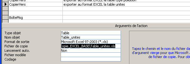 6/ Réaliser l interfaçage Macros > exporter données en format Excel A vous d inventer