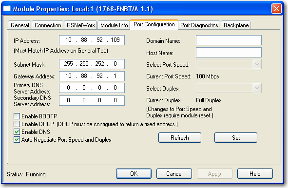 Installation d un module de communication EtherNet/IP 1768 Chapitre 2 Réglage de l adresse IP réseau avec l environnement Studio 5000 Pour régler l adresse IP du module de communication avec l