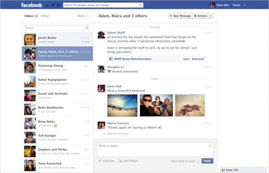 23 Facebook met à jour sa messagerie Souvent critiquée pour son ergonomie, la messagerie interne de Facebook vient de subir une refonte globale. Quid de la nouvelle version?