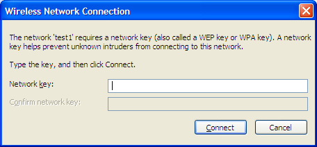 Section 5 - Connexion à un réseau sans fil 3. La boîte de dialogue Wireless Network Connection (Connexion réseau sans fil) apparaît.