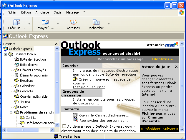 7. C. Outlook express Serveur de messagerie Exchange 2003 Ce client ne bénéficie pas des avantages du serveur Exchange 2003, mais reste néanmoins un client robuste et fiable dans le cas où vous