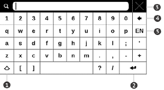 PPPPPPPPPPPP 11 1. Modifier la casse 2. Saisir le texte 3. Fermer le clavier virtuel 4. Effacer le dernier symbole saisi 5. Modifier la langue de saisie.