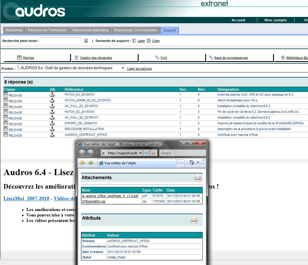 1 INTRODUCTION Ce document décrit comment mettre en place le certificat Audros permettant d approuver le contenu des macros sous Office.
