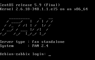 Lors de l installation du serveur FAN, il n a pas été possible de configurer le réseau il sera configuré avec une IP fixe par la suite Si aucun bouton n est sélectionné après quelques secondes le